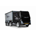Elektrický Kamión s prívesom a kontajnerom Truck - 175x49x76cm - čierny 